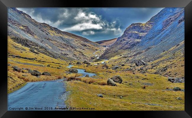 Honister Pass Framed Print by Jim Wood