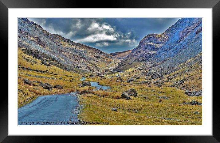 Honister Pass Framed Mounted Print by Jim Wood