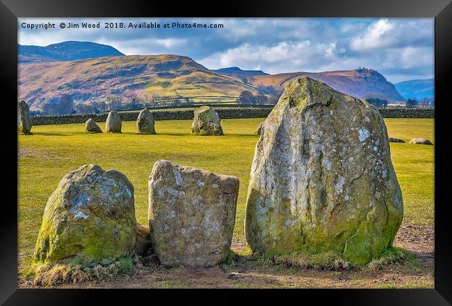 Castlerigg stone circle Framed Print by Jim Wood