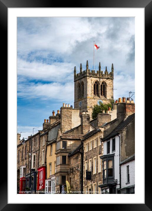 St Mary's Church in Barnard Castle Framed Mounted Print by AMANDA AINSLEY