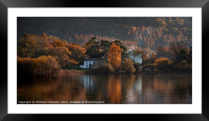 Autumn on Derwent Water Framed Mounted Print by AMANDA AINSLEY