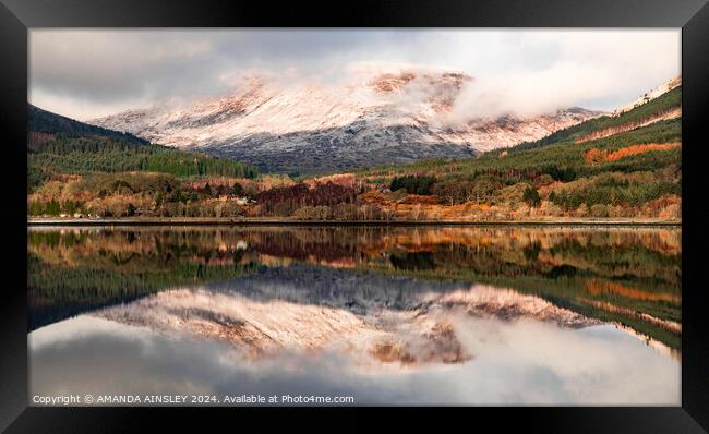Winter Reflections on Loch Eil Framed Print by AMANDA AINSLEY
