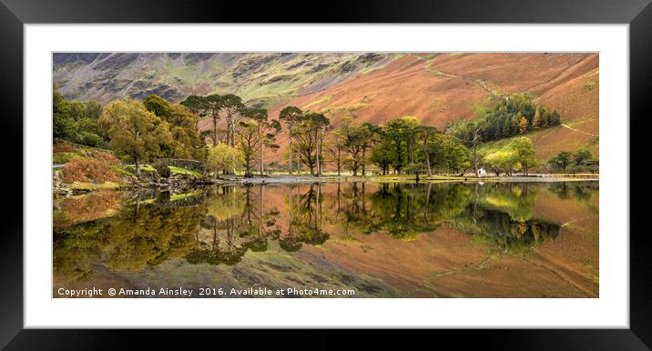Autumn Reflections on Buttermere Framed Mounted Print by AMANDA AINSLEY