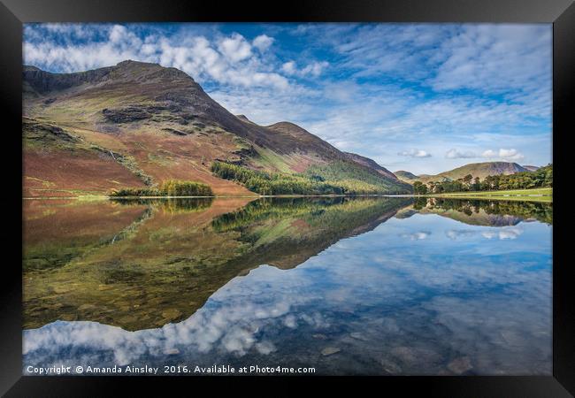 Reflections of Buttermere  Framed Print by AMANDA AINSLEY