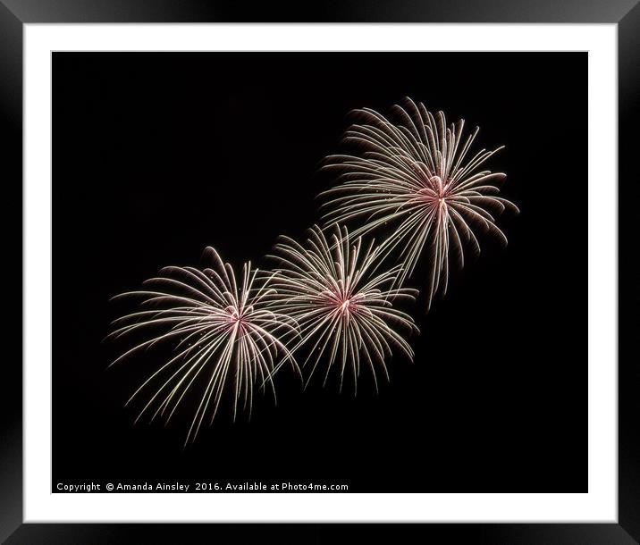 Fireworks Framed Mounted Print by AMANDA AINSLEY
