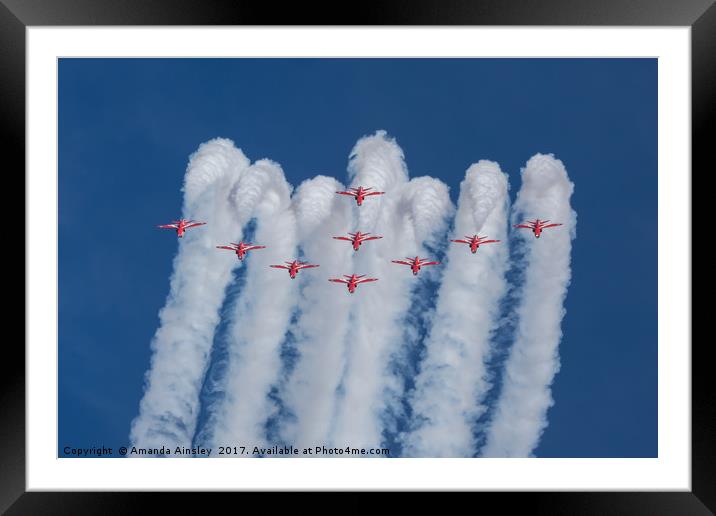 The RAF Red Arrows Framed Mounted Print by AMANDA AINSLEY