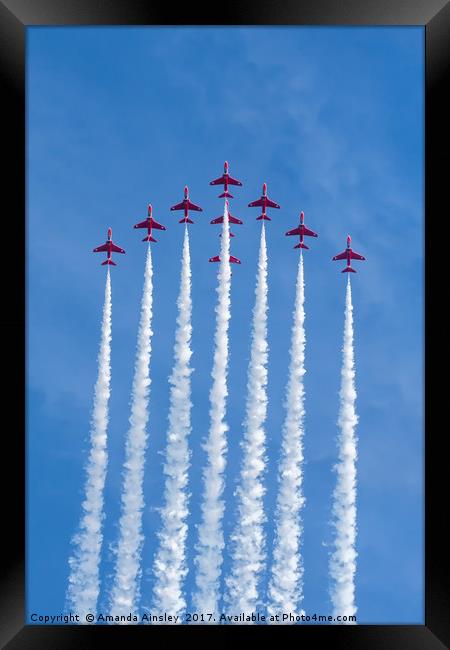 The Red Arrows at Sunderland International Air Sho Framed Print by AMANDA AINSLEY
