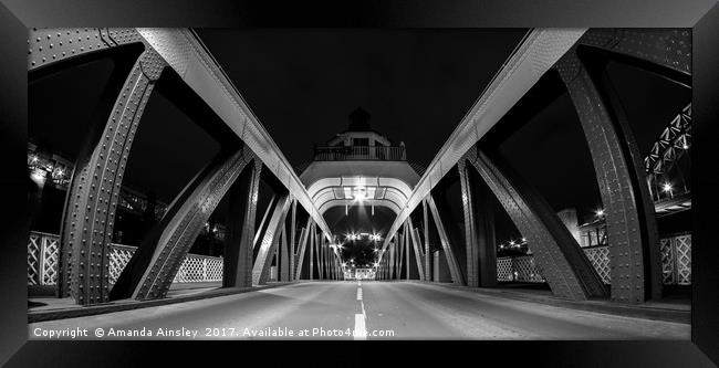 Newcastle Swing Bridge Framed Print by AMANDA AINSLEY