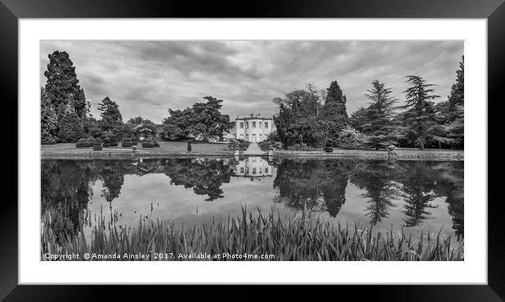 Reflections of Thorpe Perrow Hall Framed Mounted Print by AMANDA AINSLEY