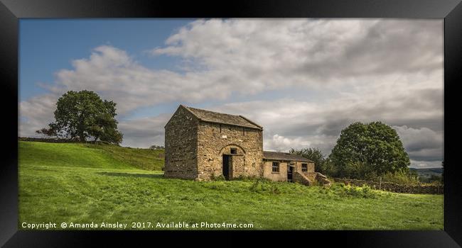 The Stone Barn Framed Print by AMANDA AINSLEY