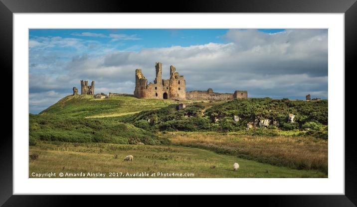 Dunstanburgh Castle Framed Mounted Print by AMANDA AINSLEY