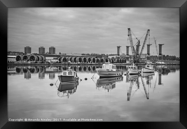  Hebburn Marina on the River Tyne Framed Print by AMANDA AINSLEY