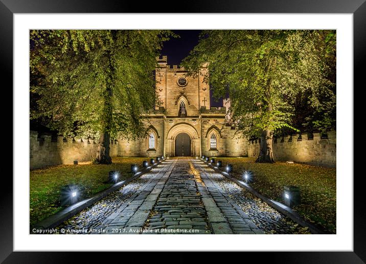 Durham Castle Framed Mounted Print by AMANDA AINSLEY