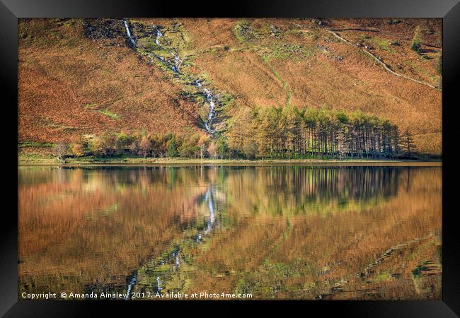 Waterfall Reflections on Buttermere Framed Print by AMANDA AINSLEY