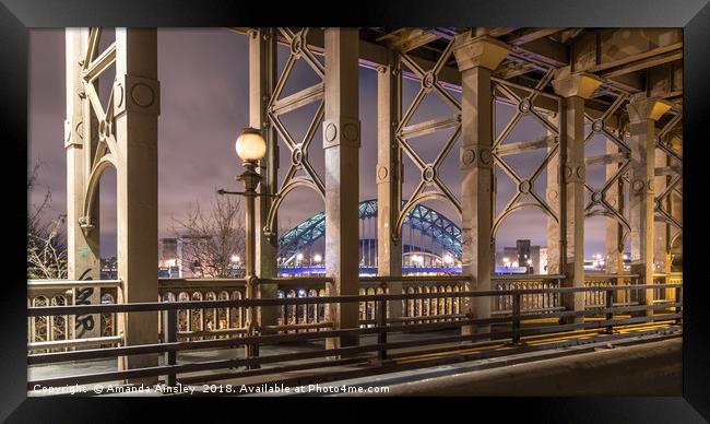 The Tyne Bridge Newcastle  Framed Print by AMANDA AINSLEY