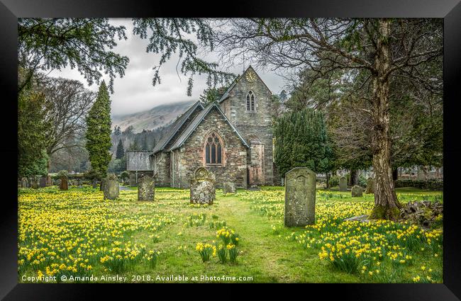 Church of Saint Patrick in Patterdale Framed Print by AMANDA AINSLEY