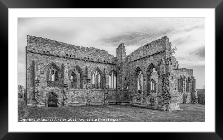 Ancient ruins of Egglestone Abbey Framed Mounted Print by AMANDA AINSLEY