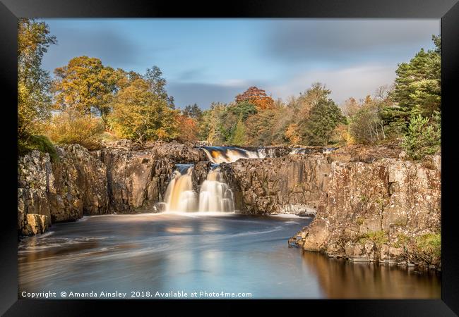 Autumn at Low Force in Teesdale Framed Print by AMANDA AINSLEY