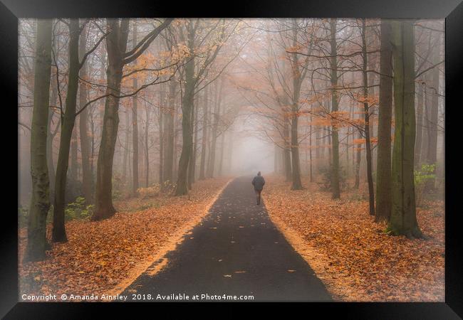 Enchanting Autumn Woodland Framed Print by AMANDA AINSLEY