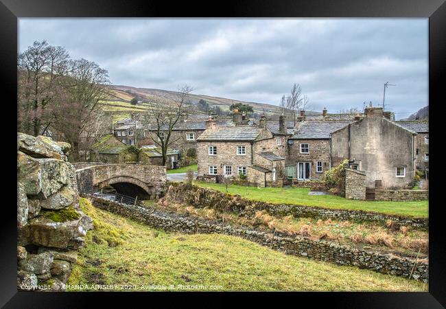 The Enchanting Thwaite Village in Swaledale  Framed Print by AMANDA AINSLEY