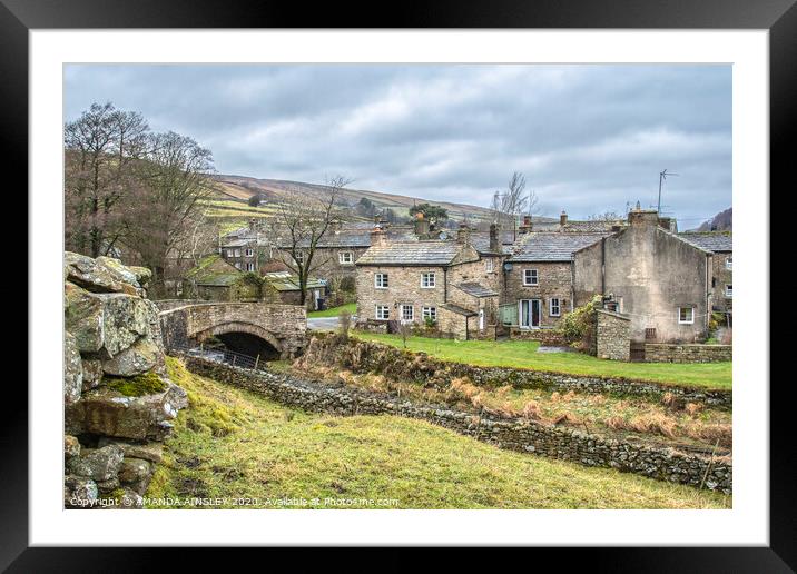 The Enchanting Thwaite Village in Swaledale  Framed Mounted Print by AMANDA AINSLEY