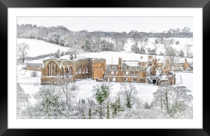 Winter at Egglestone Abbey Framed Mounted Print by AMANDA AINSLEY