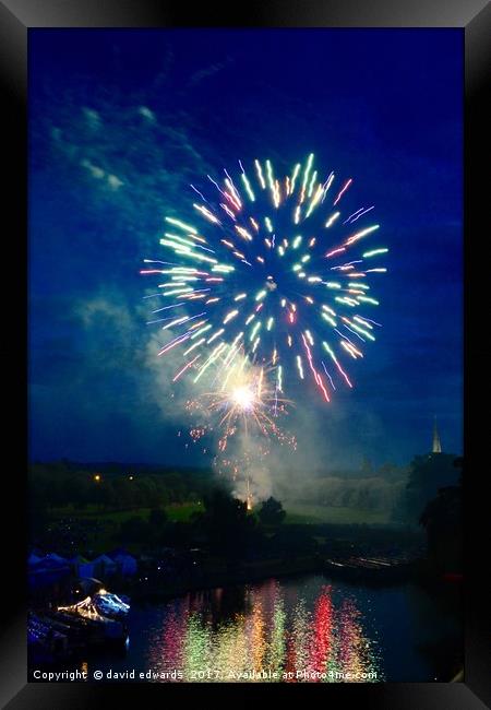 Fireworks                     Framed Print by david edwards