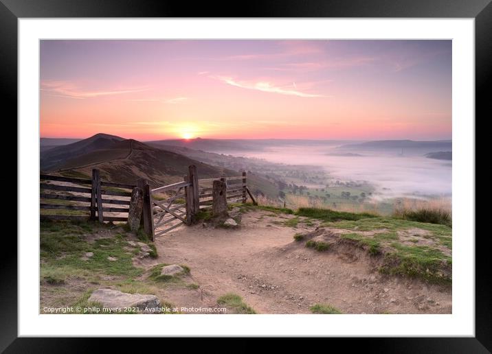 Gateway To Sunrise Framed Mounted Print by philip myers