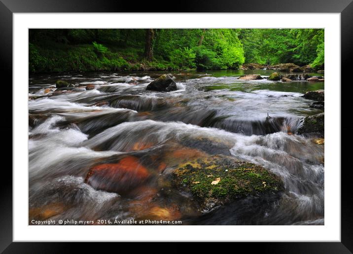     River Dart                                 Framed Mounted Print by philip myers