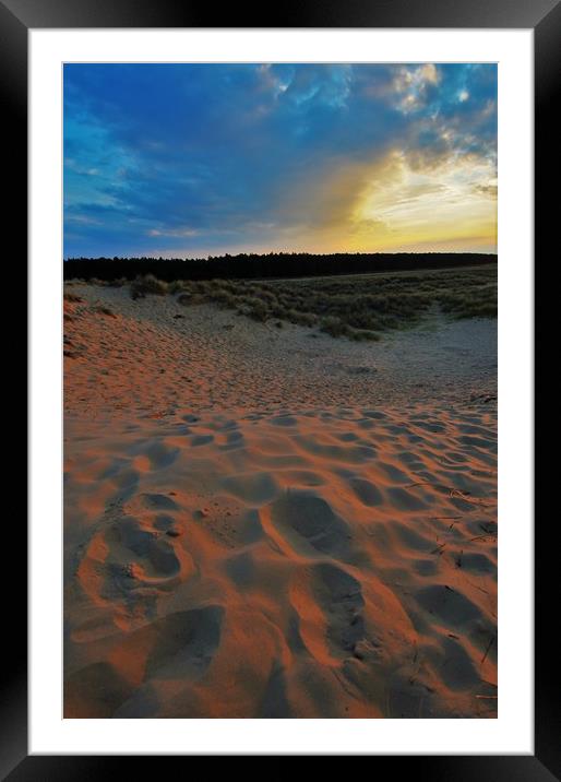   Footprints in the sand                           Framed Mounted Print by philip myers