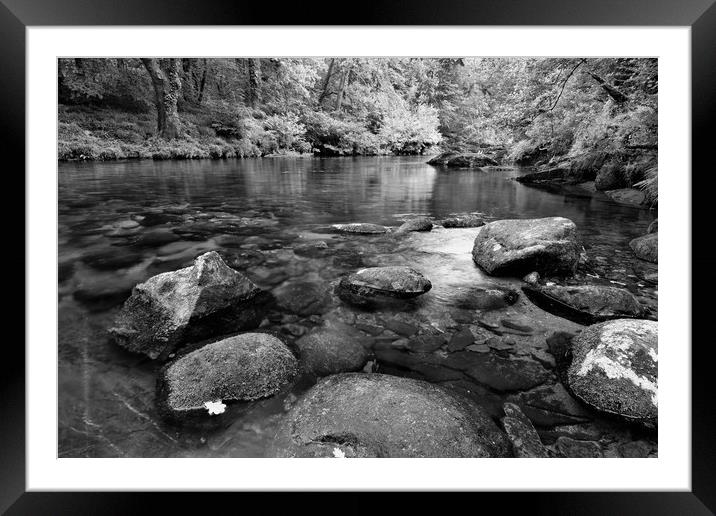     Tranquility in mono                            Framed Mounted Print by philip myers