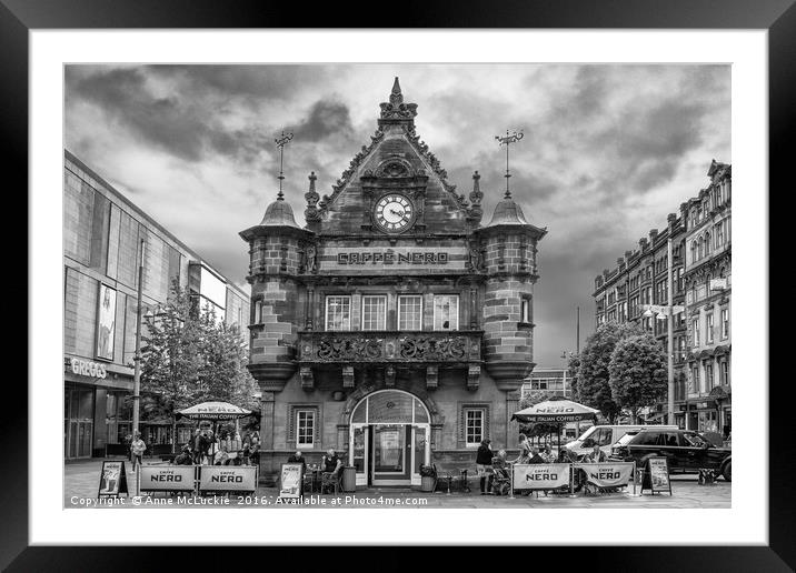 Glasgow Caffe Nero Framed Mounted Print by Anne McLuckie