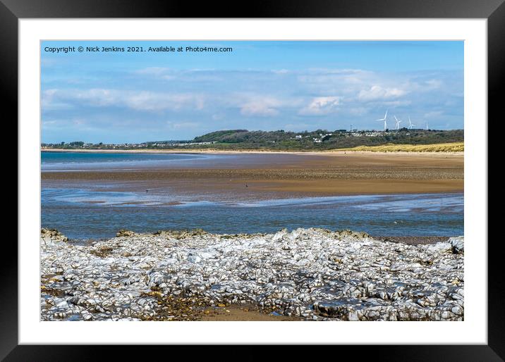 Ogmore River Estuary at Ogmore by Sea south Wales Framed Mounted Print by Nick Jenkins