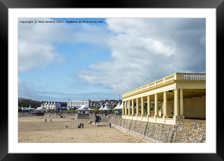 Whitmore Bay on Barry Island South Wales Framed Mounted Print by Nick Jenkins