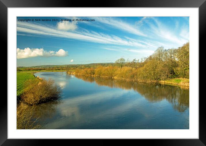 The River Tywi in the Tywi Valley Carmarthenshire  Framed Mounted Print by Nick Jenkins