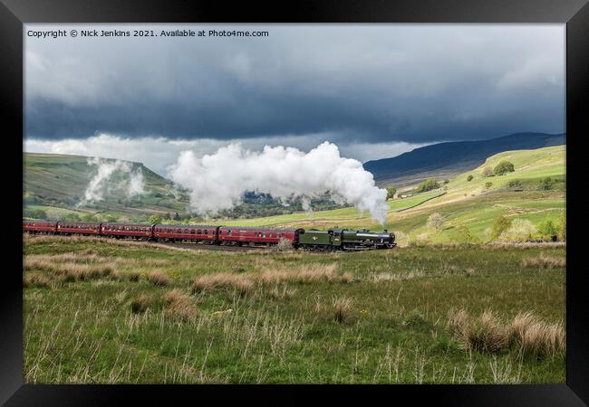 The Dalesman Steam Locomotive Yorkshire Dales  Framed Print by Nick Jenkins