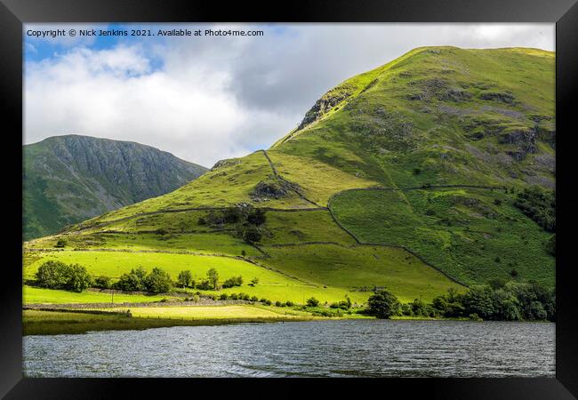 Hartsop Dodd and Gray Crag from Brothers Water  Framed Print by Nick Jenkins