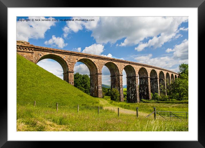 Disused Arched Railway Viaduct Firbank Cumbria Framed Mounted Print by Nick Jenkins