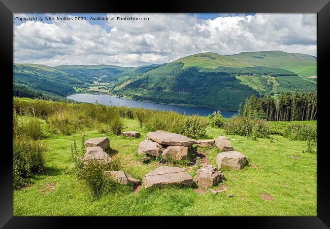 Talybont Reservoir Valley Central Brecon Beacons Framed Print by Nick Jenkins