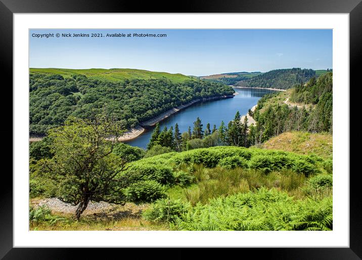 Section of Llyn Brianne Reservoir Carmarthenshire Framed Mounted Print by Nick Jenkins