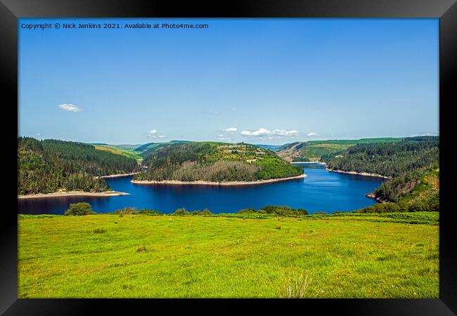 View of Llyn Brianne Reservoir Carmarthenshire Framed Print by Nick Jenkins