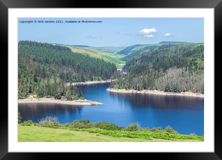 Part of the Llyn Brianne Reservoir Carmarthenshire Framed Mounted Print by Nick Jenkins