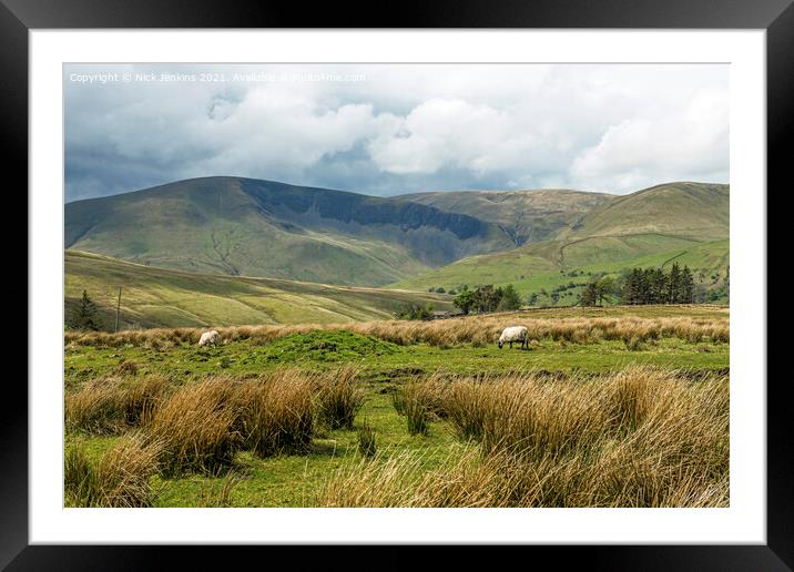 Looking towards Cautley Crags from Uldale Framed Mounted Print by Nick Jenkins