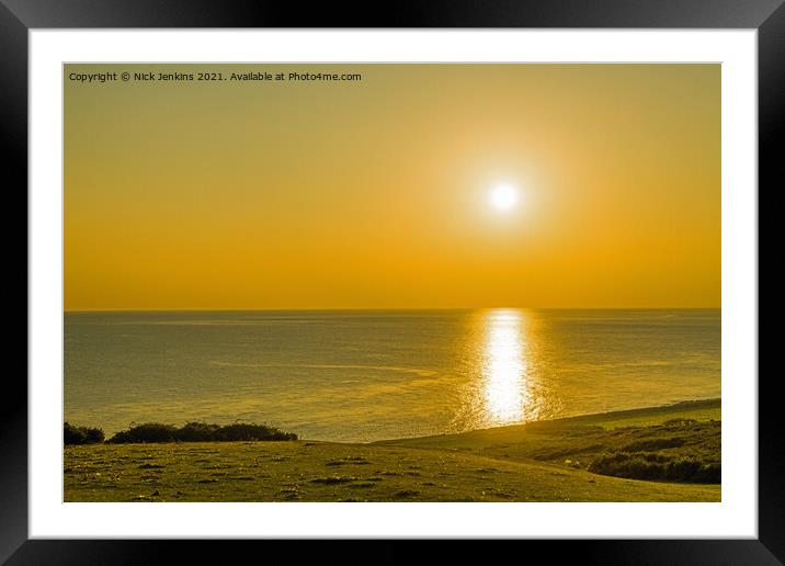 Early evening sun at Ogmore by Sea South Wales  Framed Mounted Print by Nick Jenkins