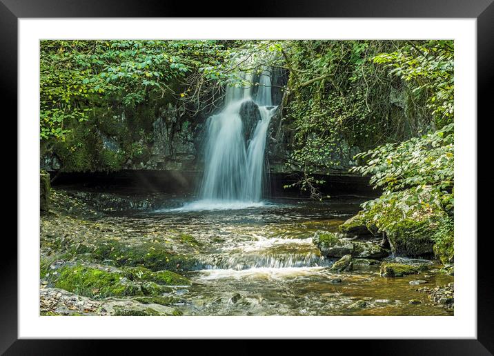 Gastack Beck Falls Deepdale Cumbria October Framed Mounted Print by Nick Jenkins