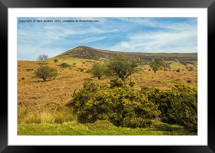 Mynydd Troed in the Eastern Brecon Beacons Nationa Framed Mounted Print by Nick Jenkins