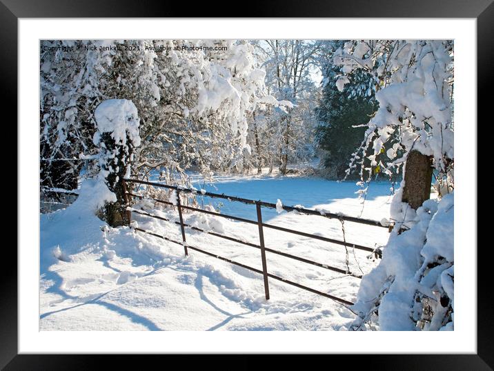 Winter Country Scene near Cardiff Framed Mounted Print by Nick Jenkins