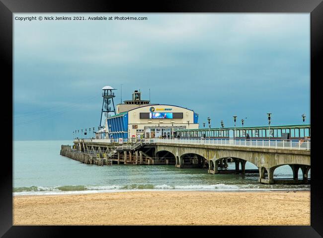 Bournemouth Pier Dorset in November  Framed Print by Nick Jenkins