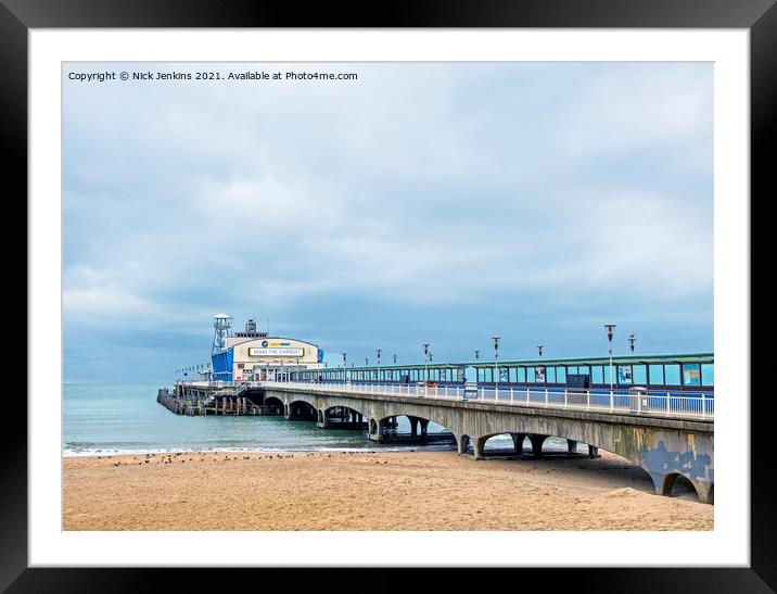 Bournemouth Pier Dorset Coast  Framed Mounted Print by Nick Jenkins