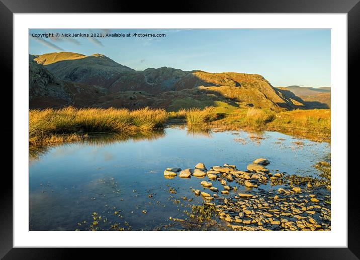 Coniston Fells from Walna Scar Road  Framed Mounted Print by Nick Jenkins